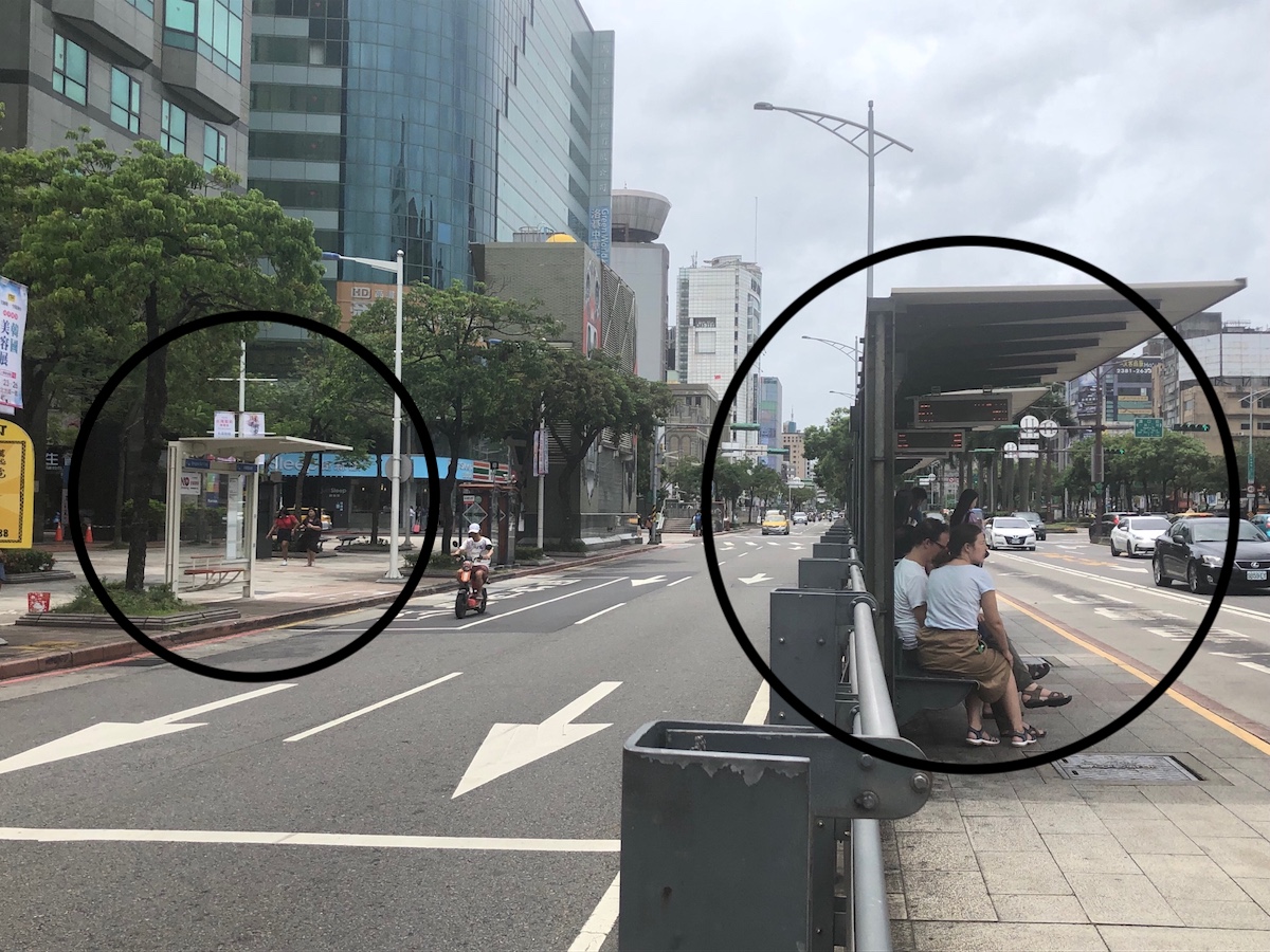 台北から九份への路線図