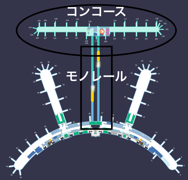 仁川空港　コンコース